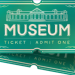 graphic of two tickets to a museum
